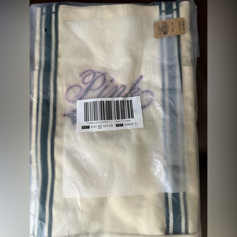 PINK Victoria's Secret Tote Bag - Cream and Black